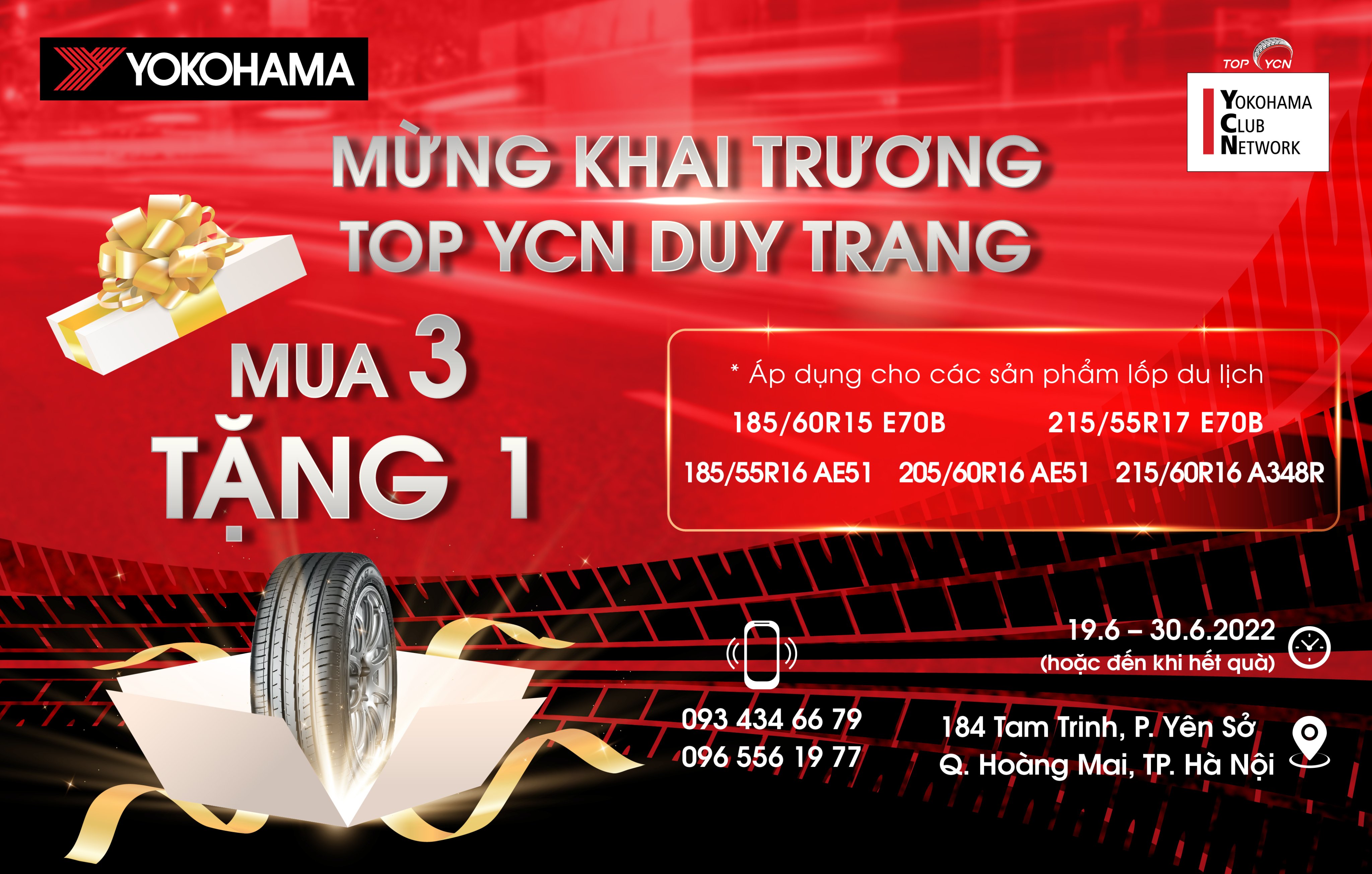 Khai trương khuyến mại mua 3 tặng 1 tại top YCN Duy Trang